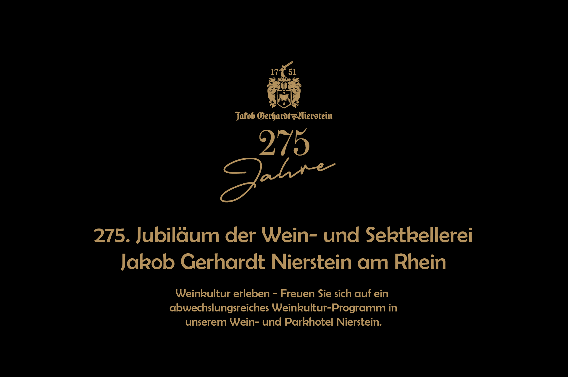 275. Jubiläum Jakob Gerhardt Wein- und Sektkellerei